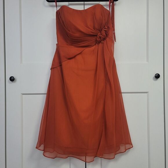 Impression BRIDAL formal rust dress, size 14 - Picture 5 of 13